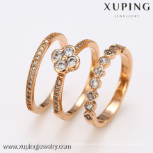 C210071-12424 Xuping jewelry18k chapado en color dorado de moda anillos de cristal de lujo encanto nuevo estilo hermosa joyería para niña mujer